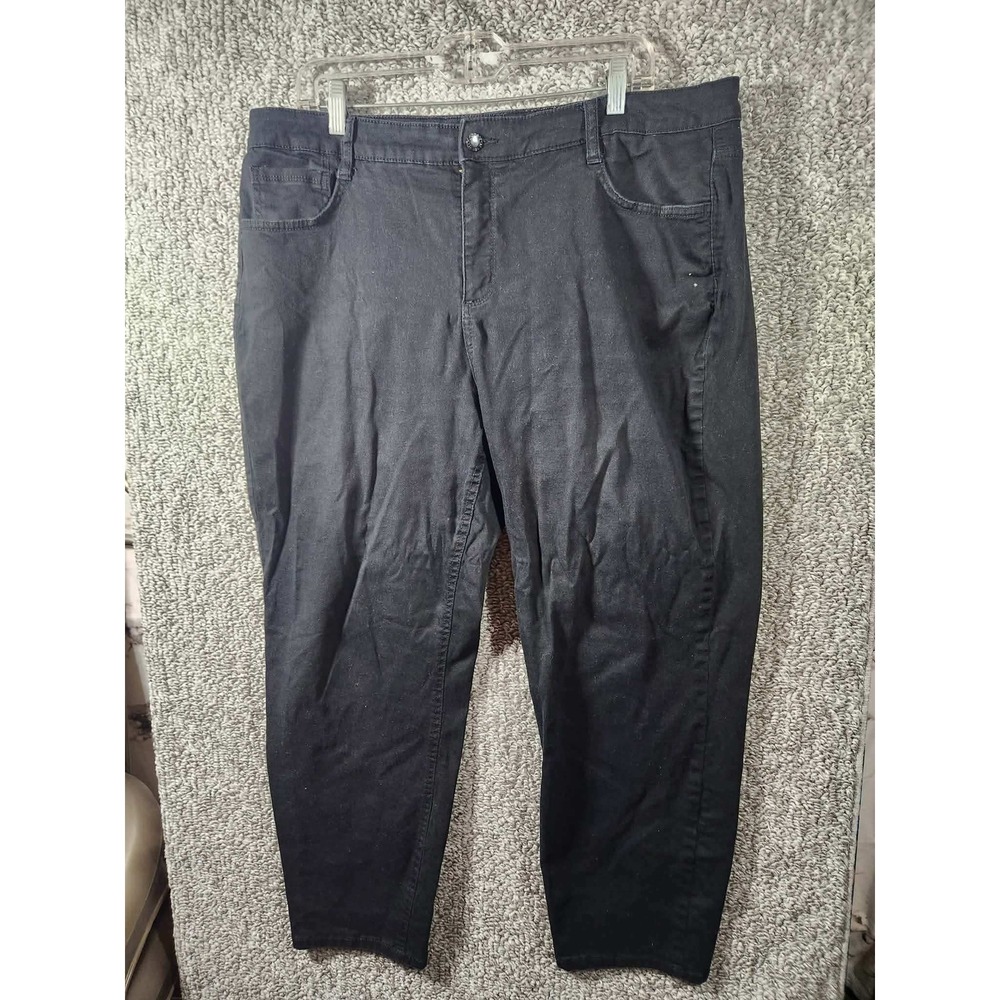 Jones New York Soho Ankle Jeans Black Stretch Denim Plus Women 18W
